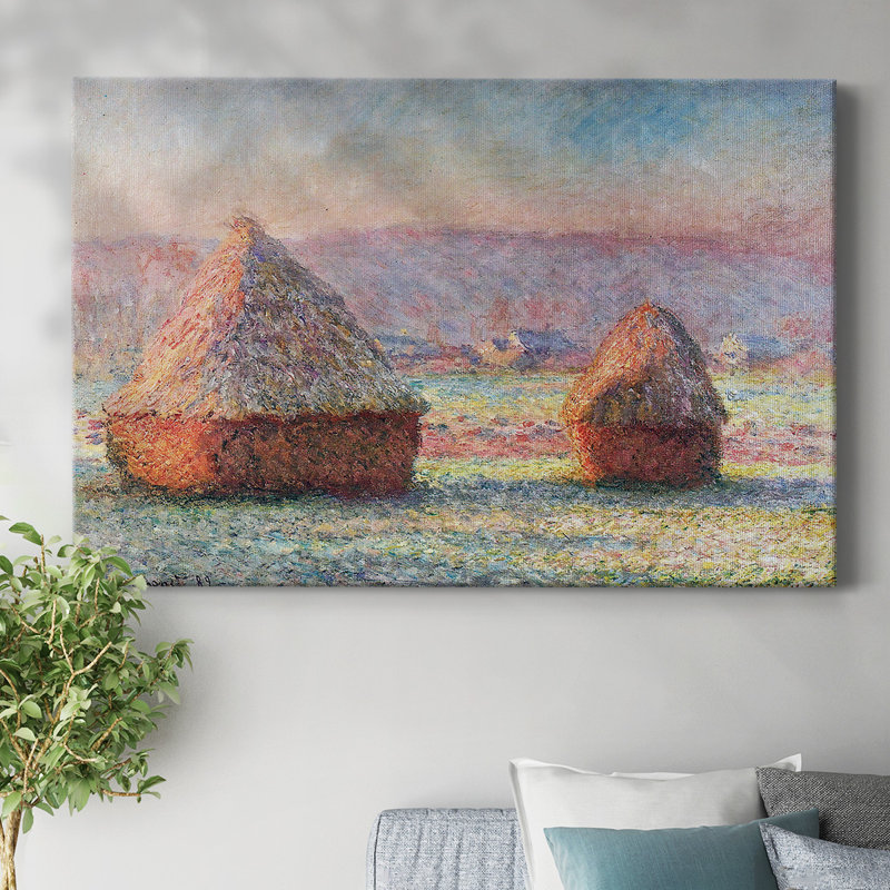 Haystacks -Gallery Wrapped Canvas, 8" H x 12" W