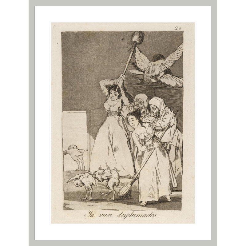 Vous avez desplumados. (Là, ils vont plumé.) Par Francisco de Goya, 41.5" H x 31.77" W
