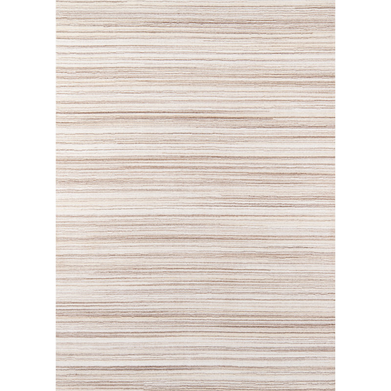 Tapis beige en laine à motif abstrait Mucha, Rectangle 3 pi 6 po x 5 pi 6 po