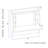 Modern White Study Desk with Wall-Mount Option, 48.6 x 47.2 x 21.7 inches | 100% Melamine Coated Particle Board, Thickness: 0.7 inches | Numerous Shelves for Organization, Stylish & Functional Design for Home or Office-86344362