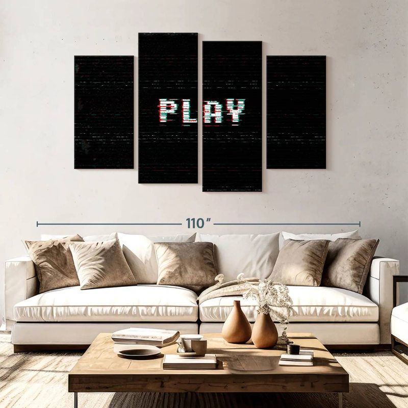 Senne Play Typography, 54" H x 84" W