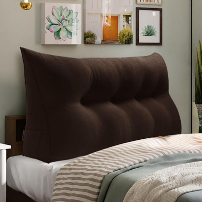 Sit-up Back Comfort Large Triangular Bolster Headboard Reading Wedge Pillow Compression