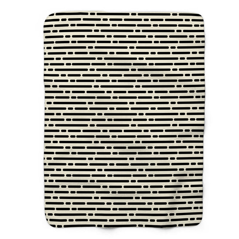 Crème à rayures - couverture Sherpa 1 pièce de qualité supérieure 0121, L 60 po x L 80 po