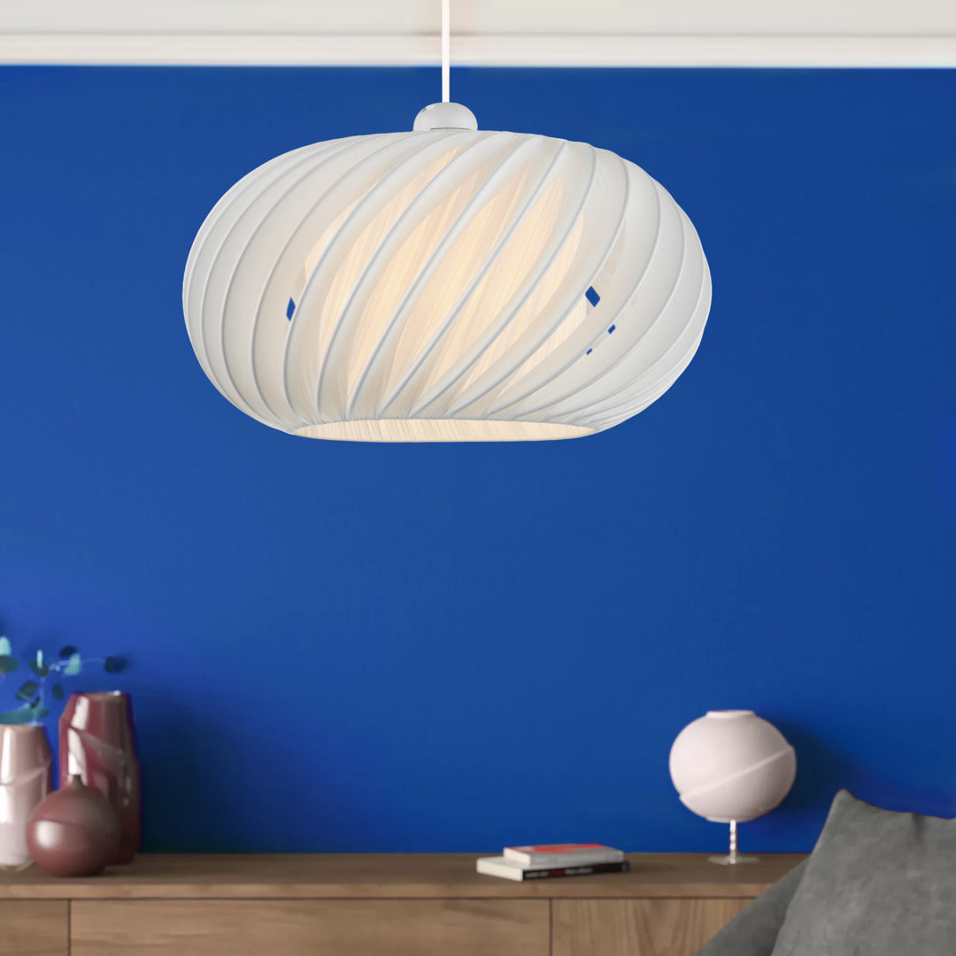 19cm H Plastic Novelty Pendant Shade ( Screw On ) in White