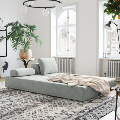 Lit de jour Balshan - Méridienne rabattable avec matelas et oreillers en mousse viscoélastique de qualité supérieure