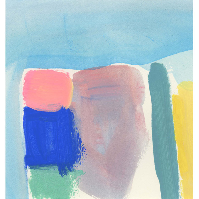 «Happy Place I» par Katie Ré Scheidt, H 26 po x l 24 po, Toile tendue