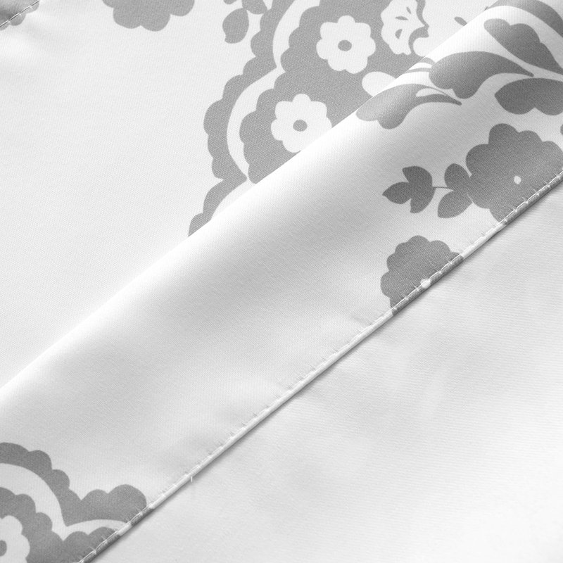 Cantonnière florale sur mesure 52 po, l 52 po x L 14 po, Gris