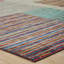 Tapis rayé en laine noué à la main Schwenzer Verdant & Ember-921627250