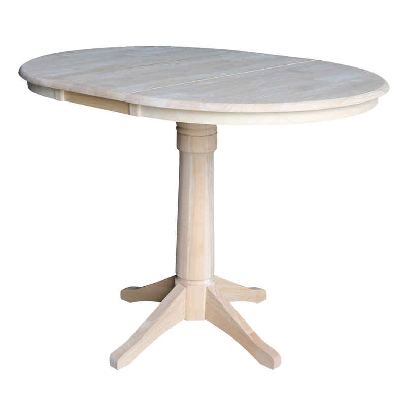 Henington Extendable Solid Wood Dining Table, Unfinished