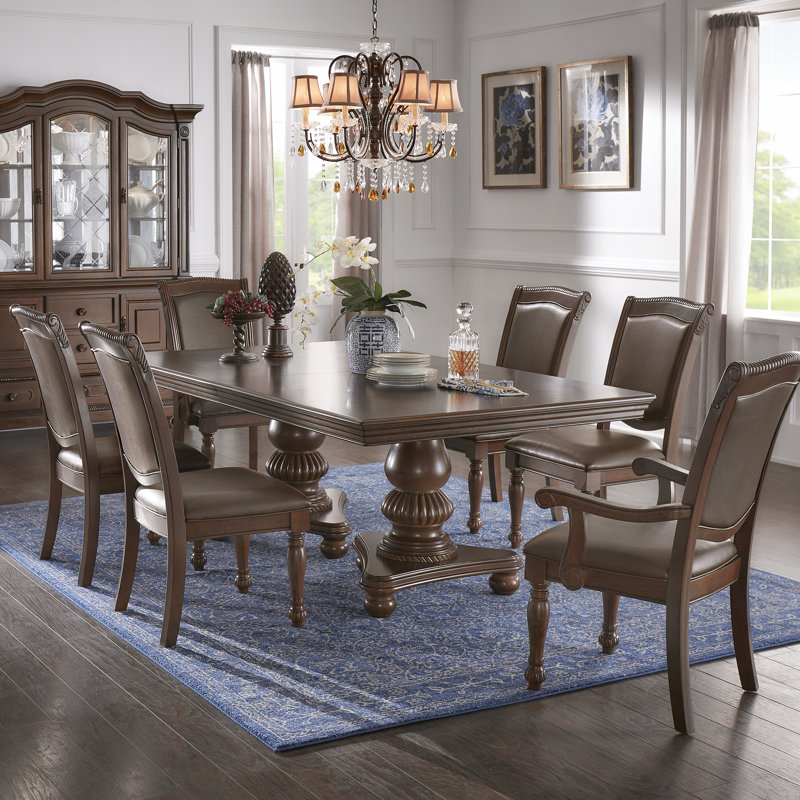Asal 6 - Person Extendable Pedestal Dining Set