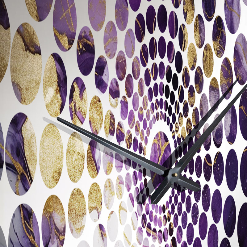 Poelm - Horloge murale peinture abstraite, Petit