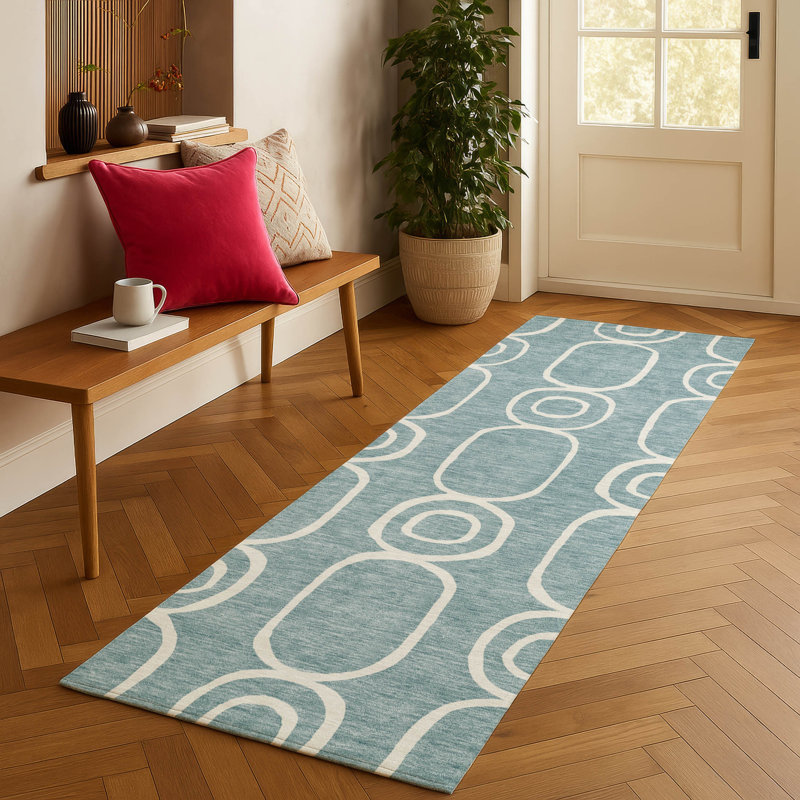 Machine Washable Indoor/Outdoor Chantille ACN2344 Geometric Rug, Runner 2'3" x 7'6"