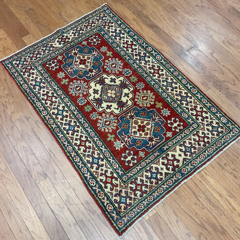  Handmade Kazak Wool Rug