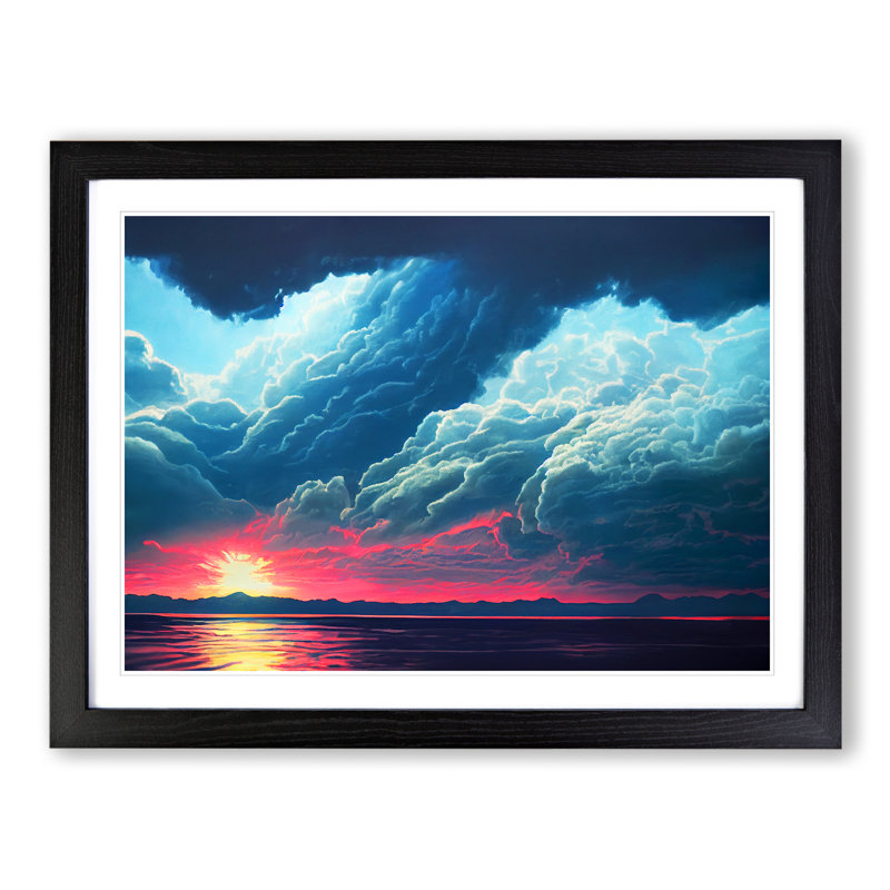 Clouds at Sunset Vol.3 - Framed Print, Black, 25cm H x 34cm W x 2cm D