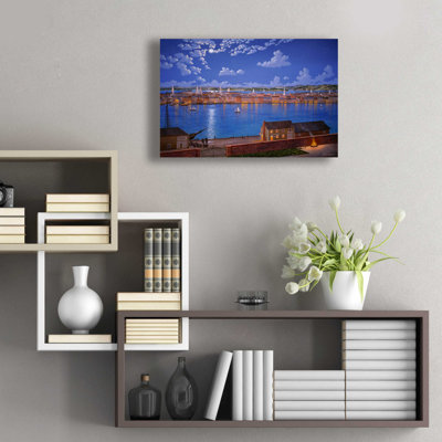 «New York From Brooklyn Heights In 1848» par Eduardo Camoes, verre acrylique Wal Art