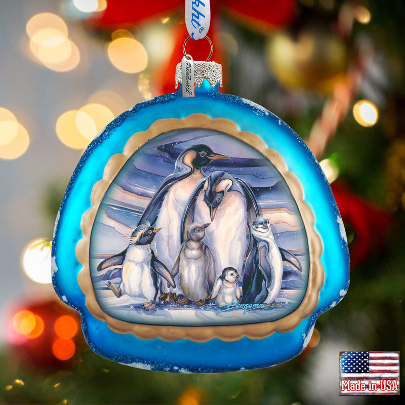Holiday Splendor 4'' Handmade Glass Animals Holiday Shaped Ornament