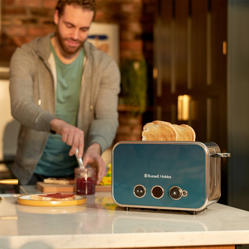 Russell Hobbs Distinctions 2 Slice Toaster, Ocean Blue