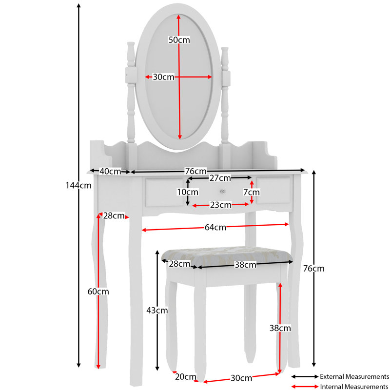Beecroft Dressing Table with Mirror
