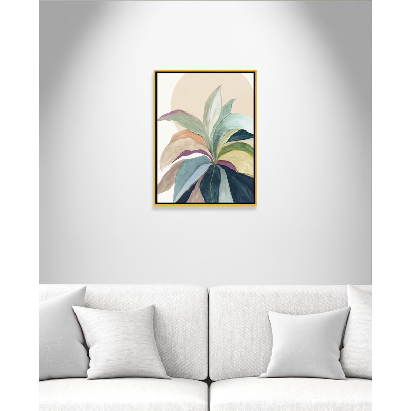 «Byer Sherbrooke Sunny Bright Leaves II» par Asia Jensen, reproduction, H 25,5 po x l 19,5 po x P 2 po, Cadre flottant doré