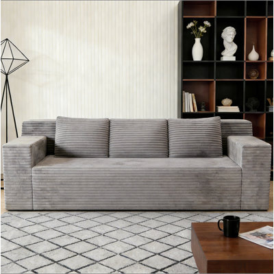 Canapé 71 po 71 po, tissu velours côtelé, sièges profonds, canapé causeuse confortable, sans assemblage, 1 pièce pour salon, chambre à coucher, salle de conférence, appartement