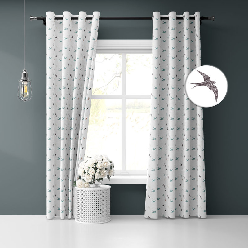 Paire de rideaux semi-transparents avec œillets, l 52" x L 84"