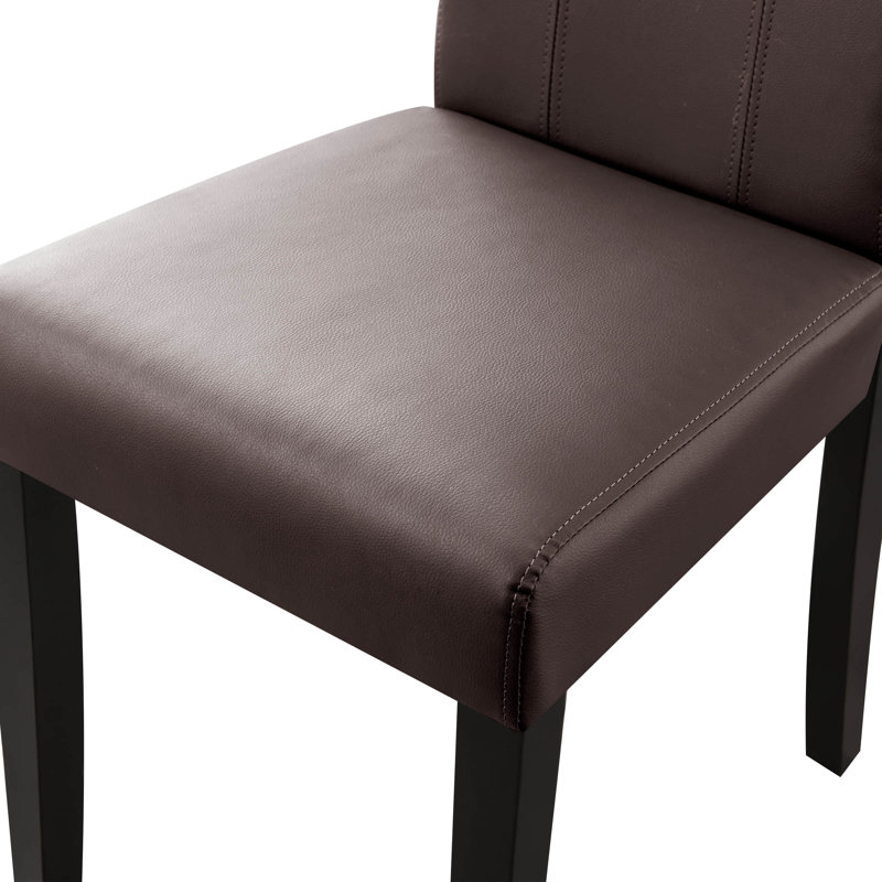 Mitman PU Leather Waterproof Dining Chair, Brown, 2
