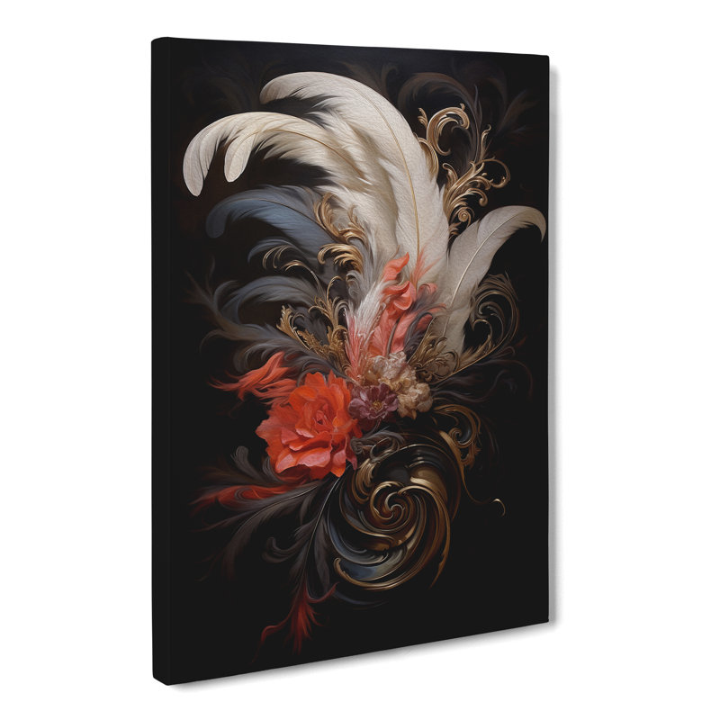 Feather Baroque - No Frame Print, 50cm H x 35cm W x 3cm D