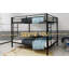 Lit superposé en fer, lit simple supérieur et double inférieur-1598653817