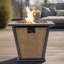 Table de foyer d'extérieur au gaz propane 28 ", foyer carré en acier de 50000 BTU pour patio extérieur - brun