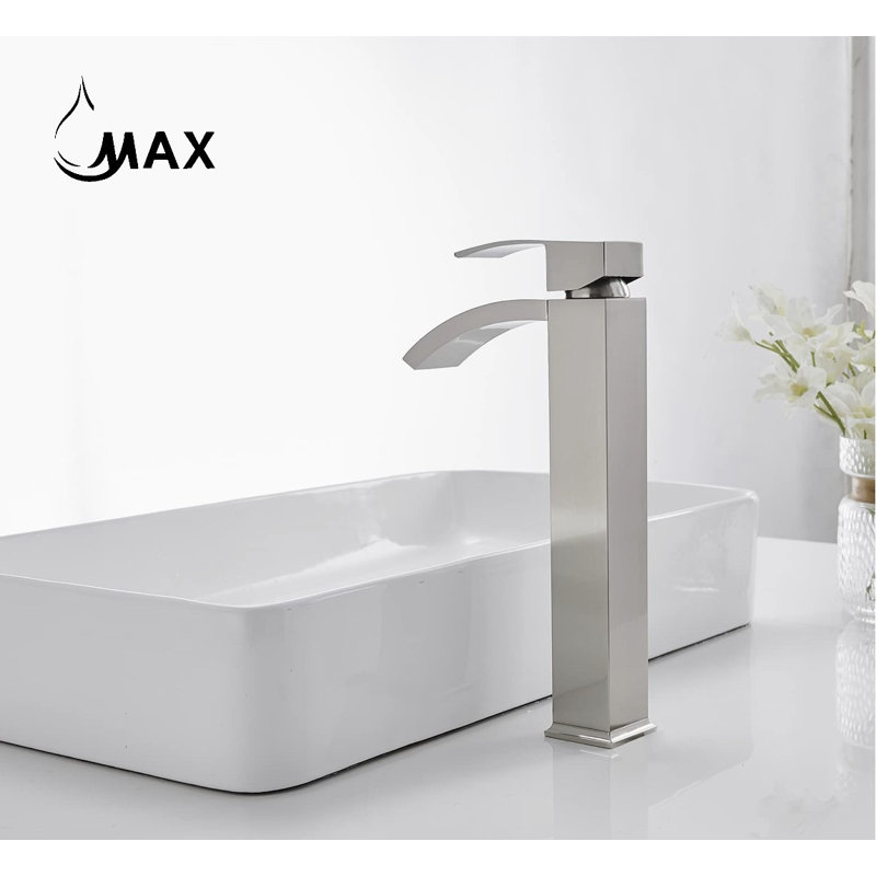 Robinet de lavabo vasque Waterfall, Nickel brossé