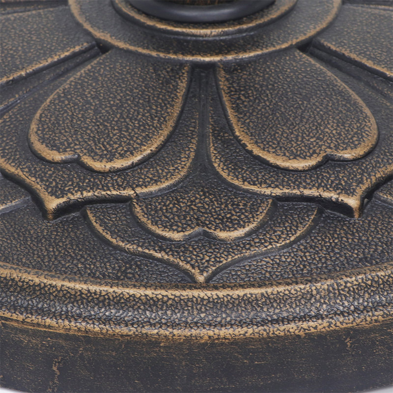 26,5 lb Base de parasol de patio, Brun