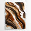 Aquarelle abstraite 40, art mural en métal brun-1768021668