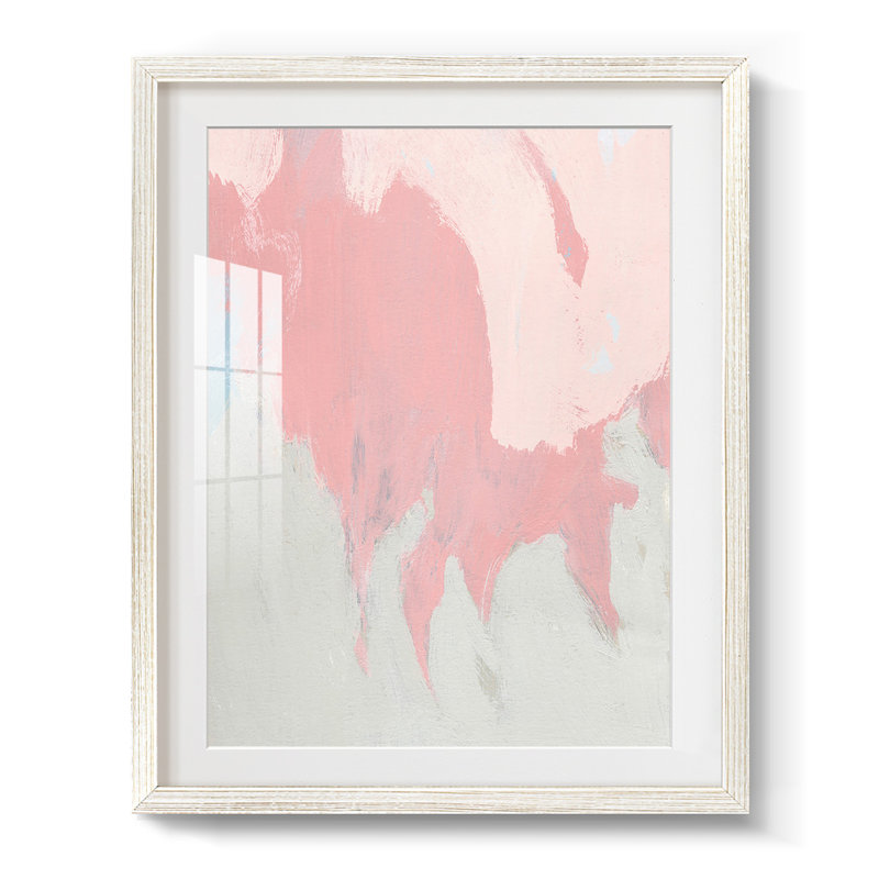 Blush Abstract II - impression encadrée, H 28,5 po x l 20,5 po, Blanc