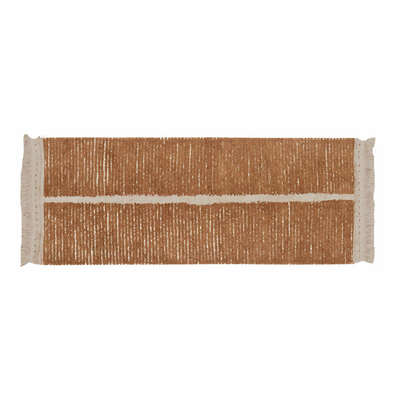 Tapis réversible lavable Duetto Caramel, Tapis de couloir 2 pi 7 po x 7 pi 6 po