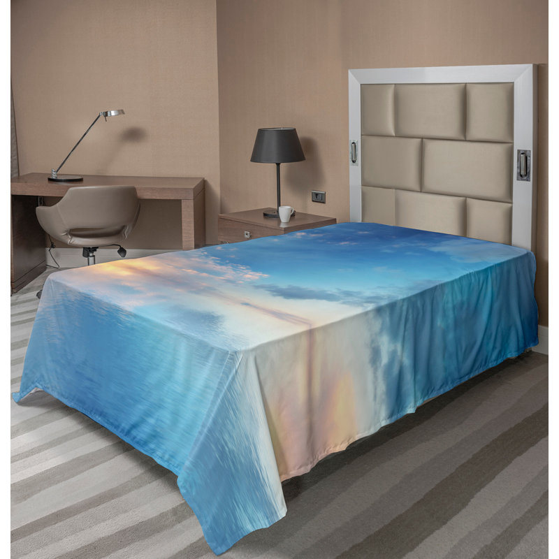Drap-housse bleu Ambesonne, Simple