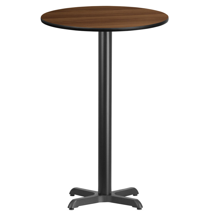 Plateau de table rond en stratifié Carrus, H 43,13 po x l 24 po x P 24 po, Noyer