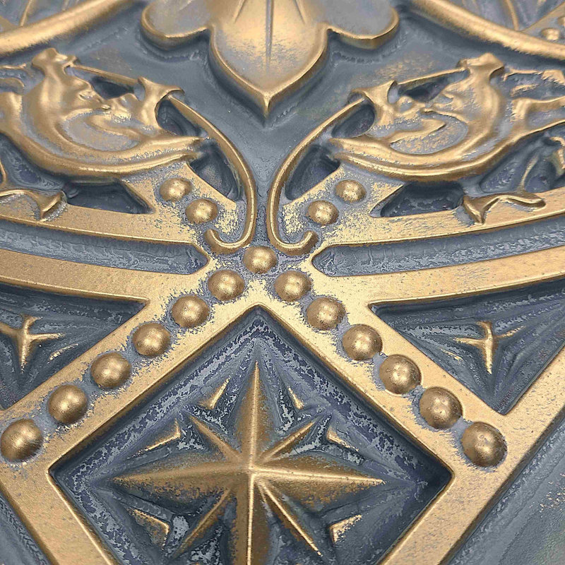 TD 23.75'' L x 23.75'' W Textured PVC Ceiling Tile In Smocked Gold