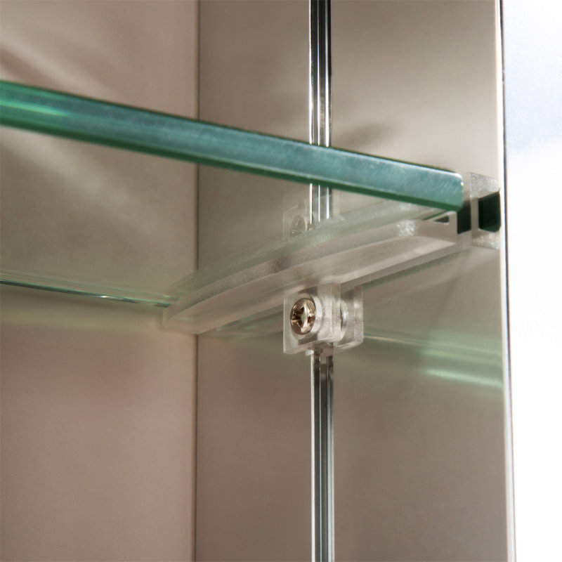 Armoire à pharmacie 20 po x 26 po avec surface de montage ou encastré noir mat avec miroir
