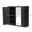 Armoire de salle de bain murale noire avec miroir-1862822781