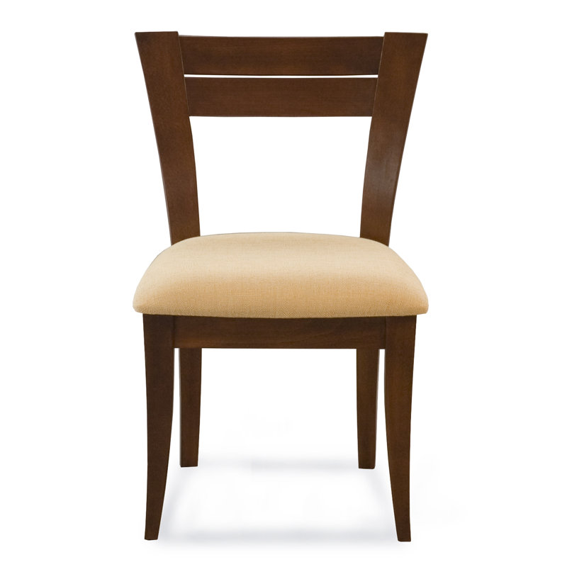 Claverley 19.5'' H Upholstered Side Chair, Walnut, Flannel
