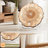 Brown Tree Ring Shaped Crystal Ceramic Wall Clock