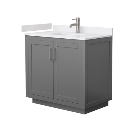 Miranda 36" Freestanding Single Bathroom Vanity with Cultured Marble Top