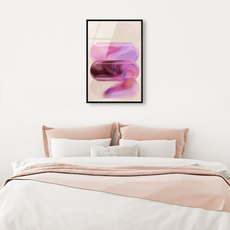 Clear Rose Print by Oliver Gal, 16"H x 11"W, Black Floater Frame