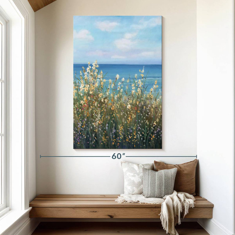Alvord fleurs sur la côte I, H 51 po x l 34 po