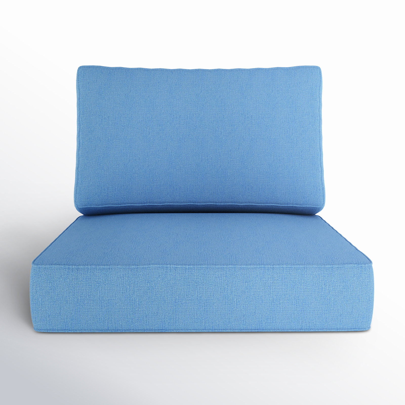Lani Outdoor Sunbrella Seat/Back Cushion, Canvas Air Blue Sunbrella® Canvas