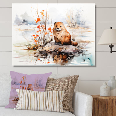Watercolor Stream Serenity I - Art mural