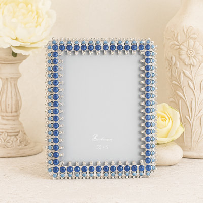 Metal Crystal Picture Frame – Round, Oval, or Rectangle