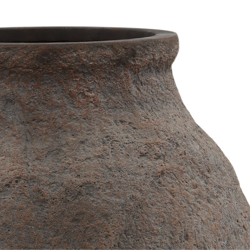 Lleyton Planter Beige Large, 31" H x 22.25" W x 22.25" D, Brown