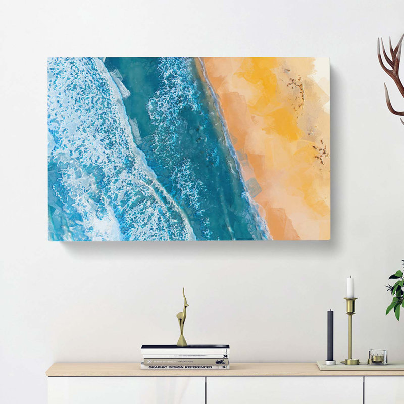 The Palm Coast in Florida in Abstract - Wrapped Canvas, 35cm H x 50cm W x 3cm D