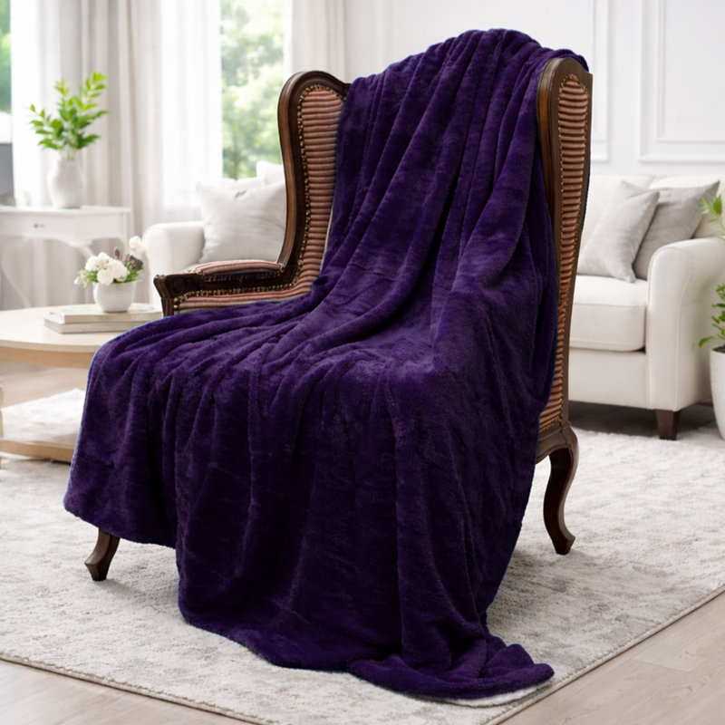 Jeté MPSBL50x60, Mauve, L 70 po x L 60 po